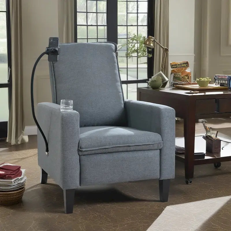 Adjustable Recliner Sofa with Cup Holder and Convenient Storage