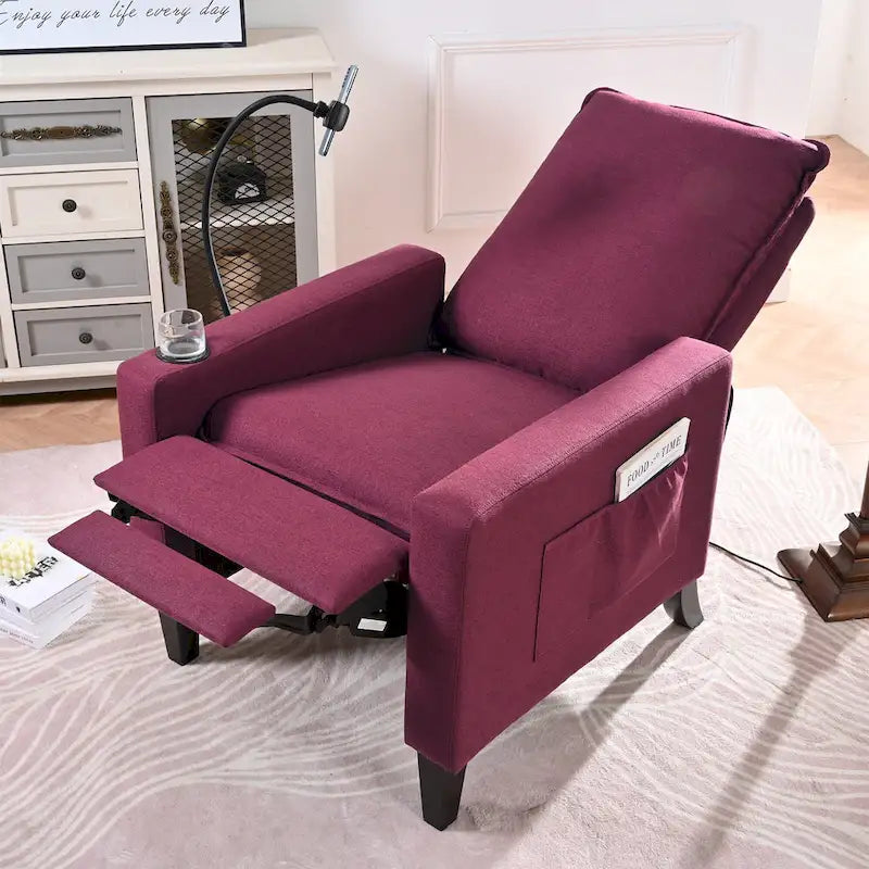 Adjustable Recliner Sofa with Cup Holder and Convenient Storage