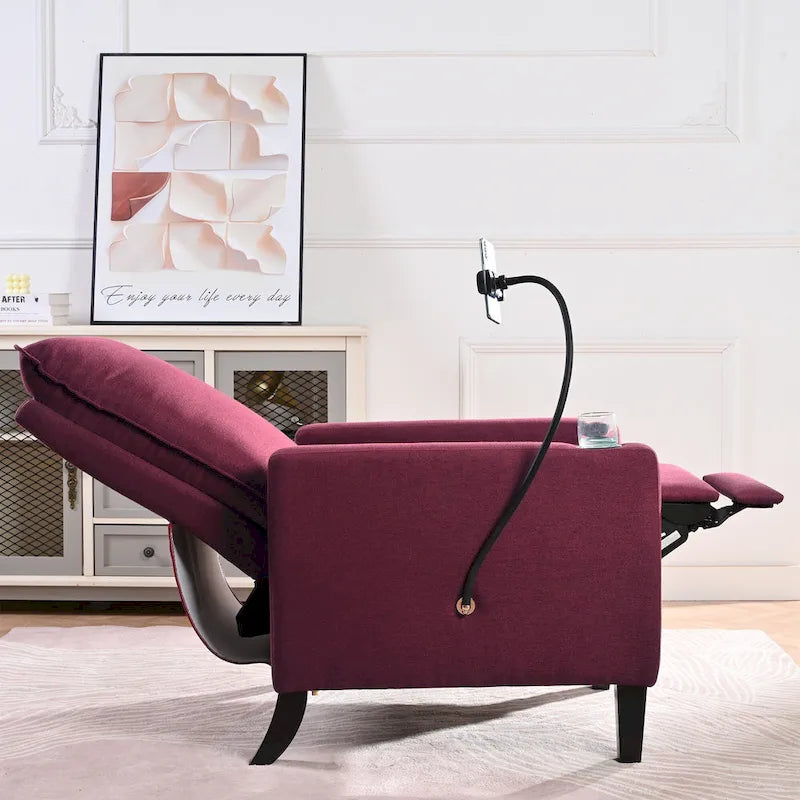 Adjustable Recliner Sofa with Cup Holder and Convenient Storage