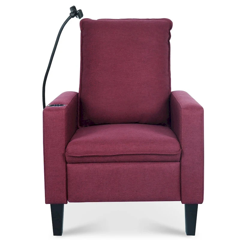 Adjustable Recliner Sofa with Cup Holder and Convenient Storage