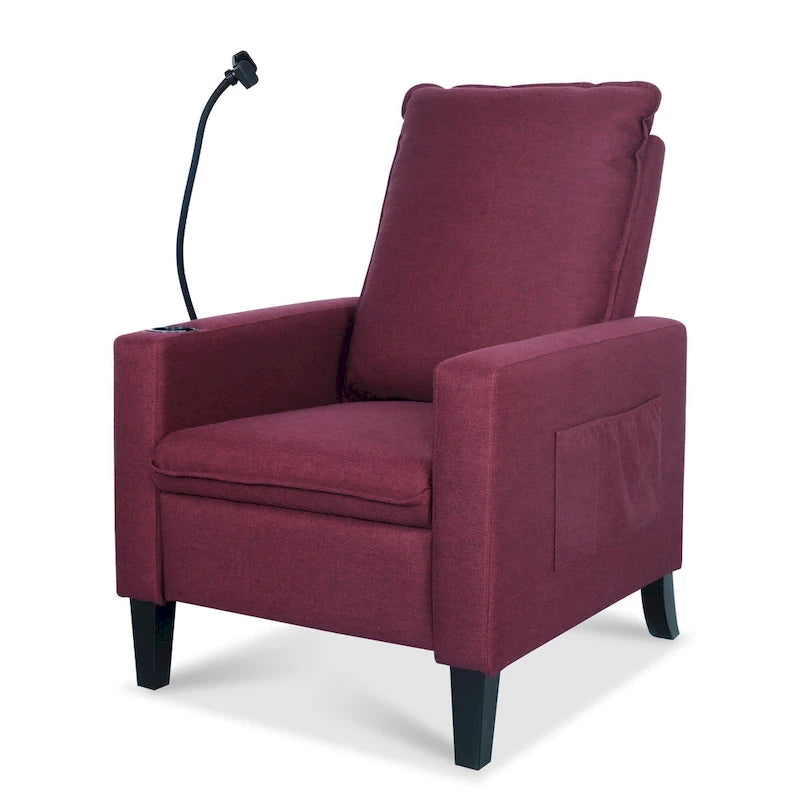 Adjustable Recliner Sofa with Cup Holder and Convenient Storage