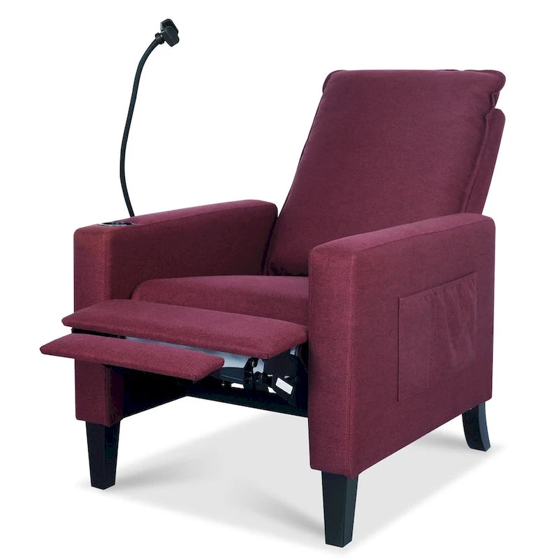 Adjustable Recliner Sofa with Cup Holder and Convenient Storage