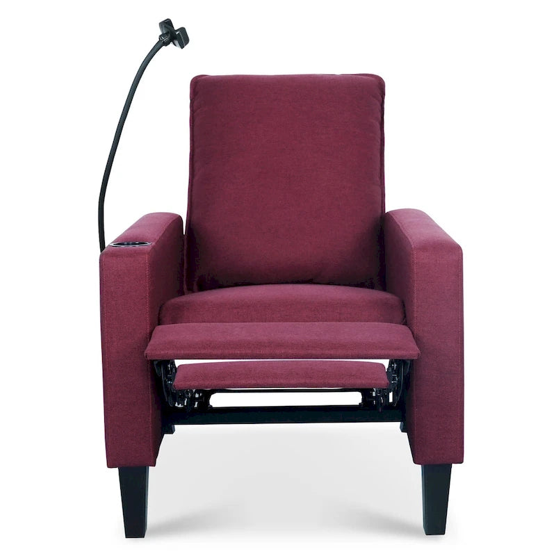 Adjustable Recliner Sofa with Cup Holder and Convenient Storage