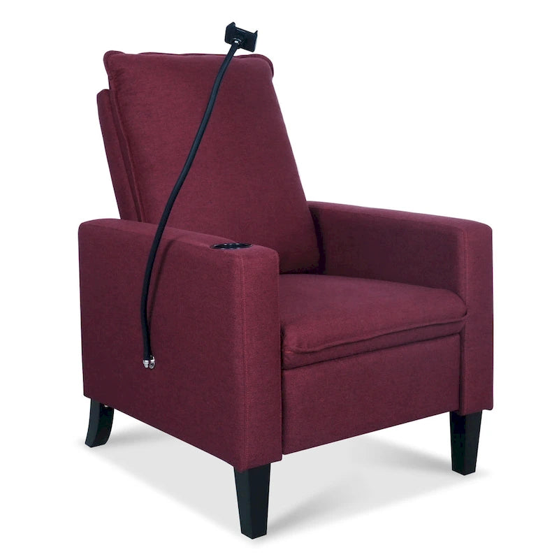 Adjustable Recliner Sofa with Cup Holder and Convenient Storage