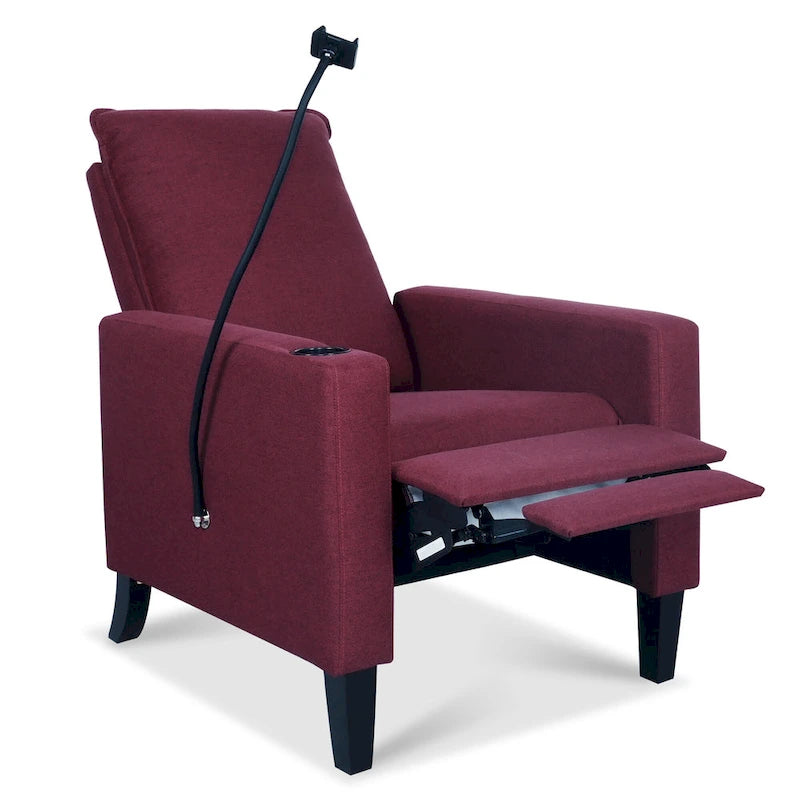 Adjustable Recliner Sofa with Cup Holder and Convenient Storage