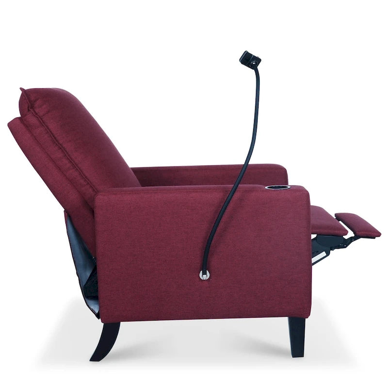 Adjustable Recliner Sofa with Cup Holder and Convenient Storage