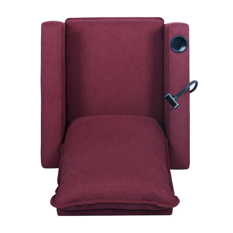 Adjustable Recliner Sofa with Cup Holder and Convenient Storage