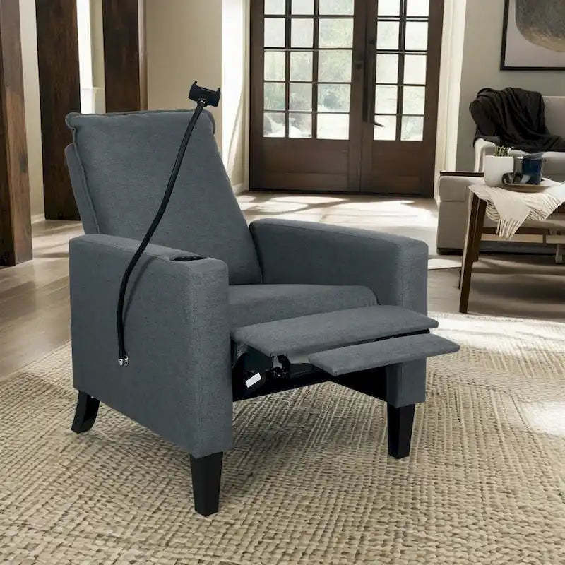 Adjustable Recliner Sofa with Cup Holder and Convenient Storage