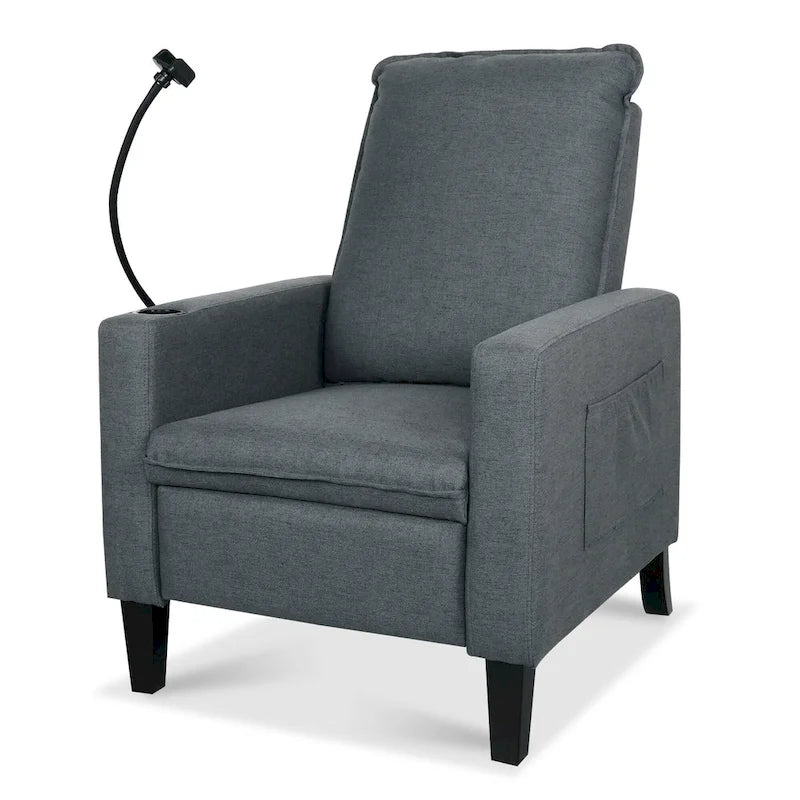Adjustable Recliner Sofa with Cup Holder and Convenient Storage