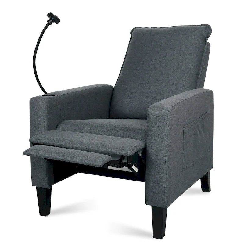 Adjustable Recliner Sofa with Cup Holder and Convenient Storage