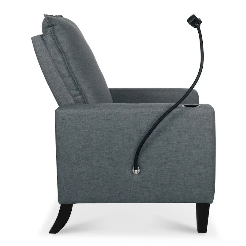 Adjustable Recliner Sofa with Cup Holder and Convenient Storage