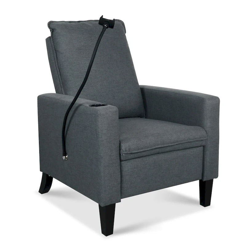 Adjustable Recliner Sofa with Cup Holder and Convenient Storage