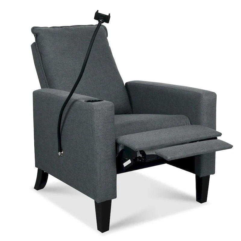 Adjustable Recliner Sofa with Cup Holder and Convenient Storage