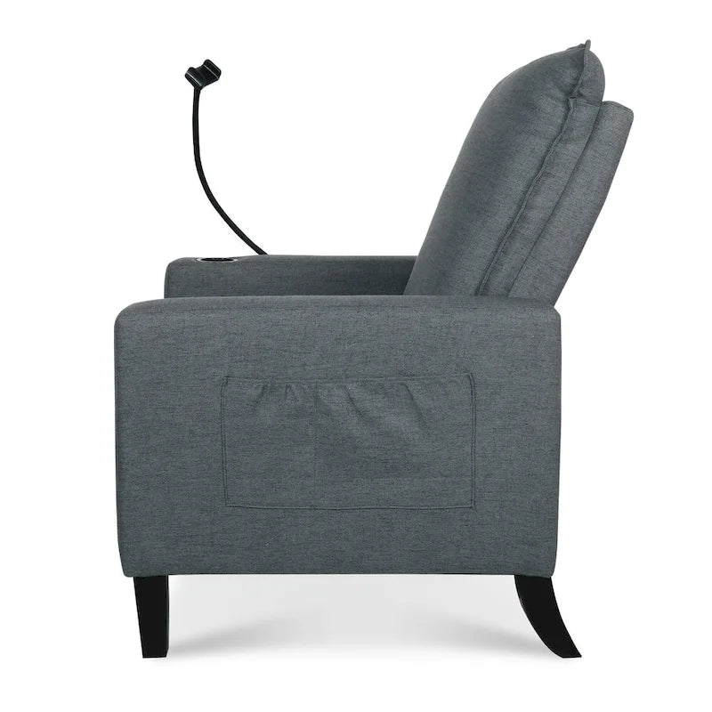 Adjustable Recliner Sofa with Cup Holder and Convenient Storage