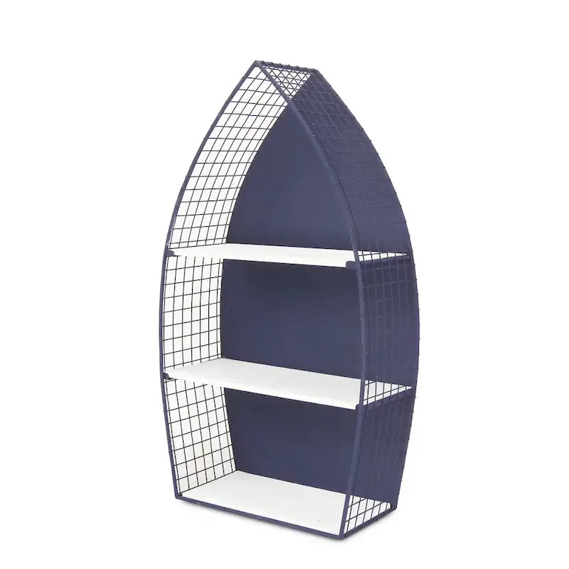 Blue Unique Caler Rowboat Large Wall Shelf