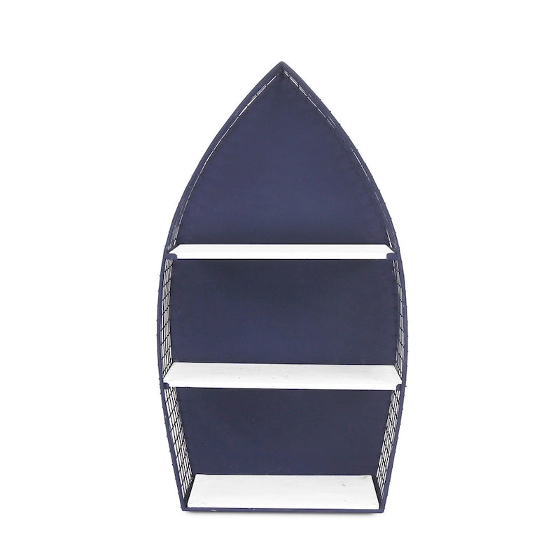 Blue Unique Caler Rowboat Large Wall Shelf