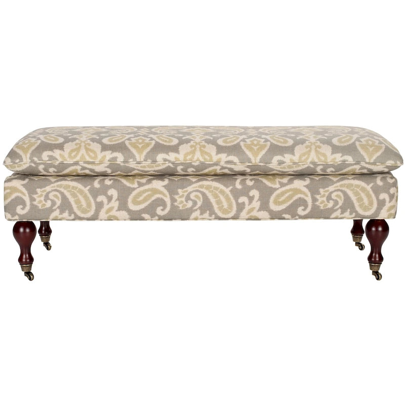 Pillowtop Grey/ Sage Bench - 0 - 52 W x 21 D x 19 H - 52Wx21Dx19H