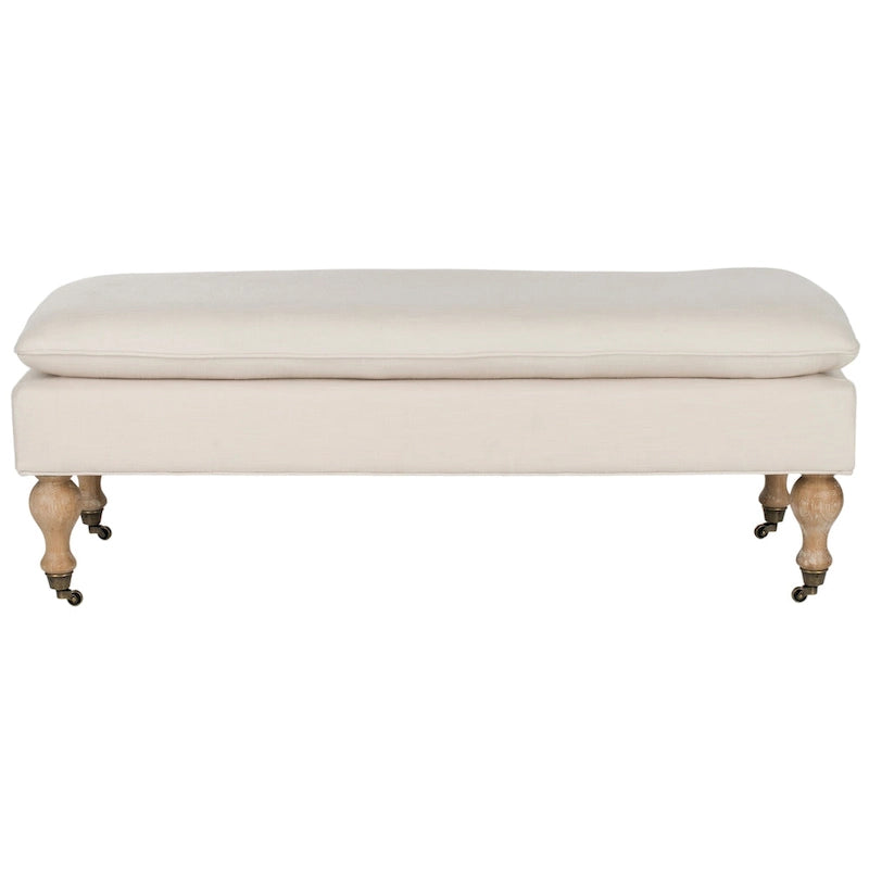 Pillowtop Grey/ Sage Bench - 0 - 52 W x 21 D x 19 H - 52Wx21Dx19H