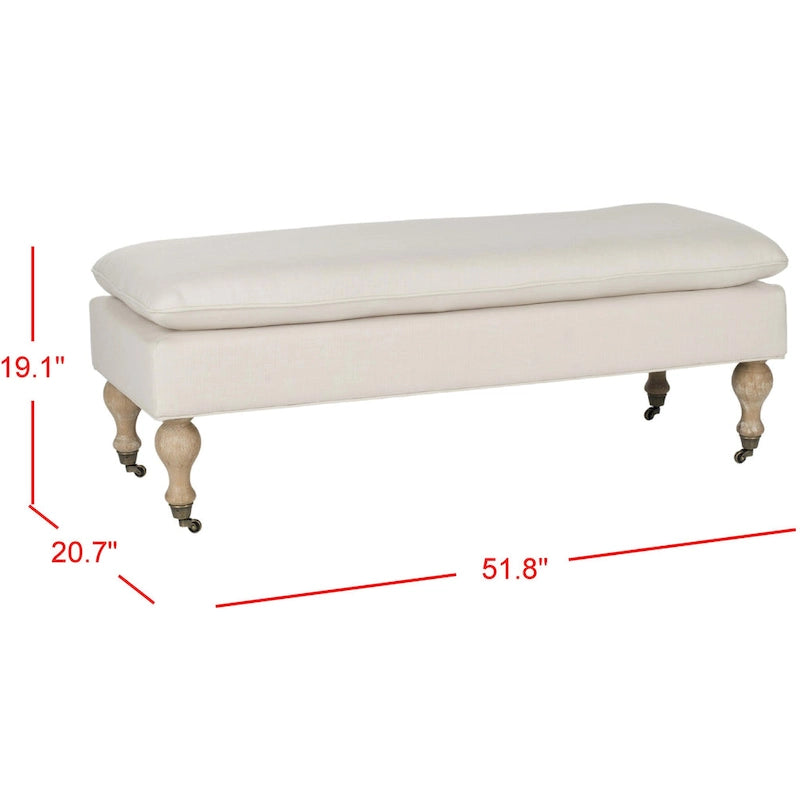 Pillowtop Grey/ Sage Bench - 0 - 52 W x 21 D x 19 H - 52Wx21Dx19H