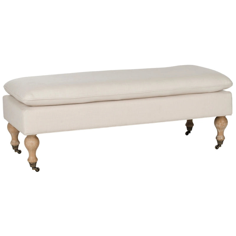 Pillowtop Grey/ Sage Bench - 0 - 52 W x 21 D x 19 H - 52Wx21Dx19H