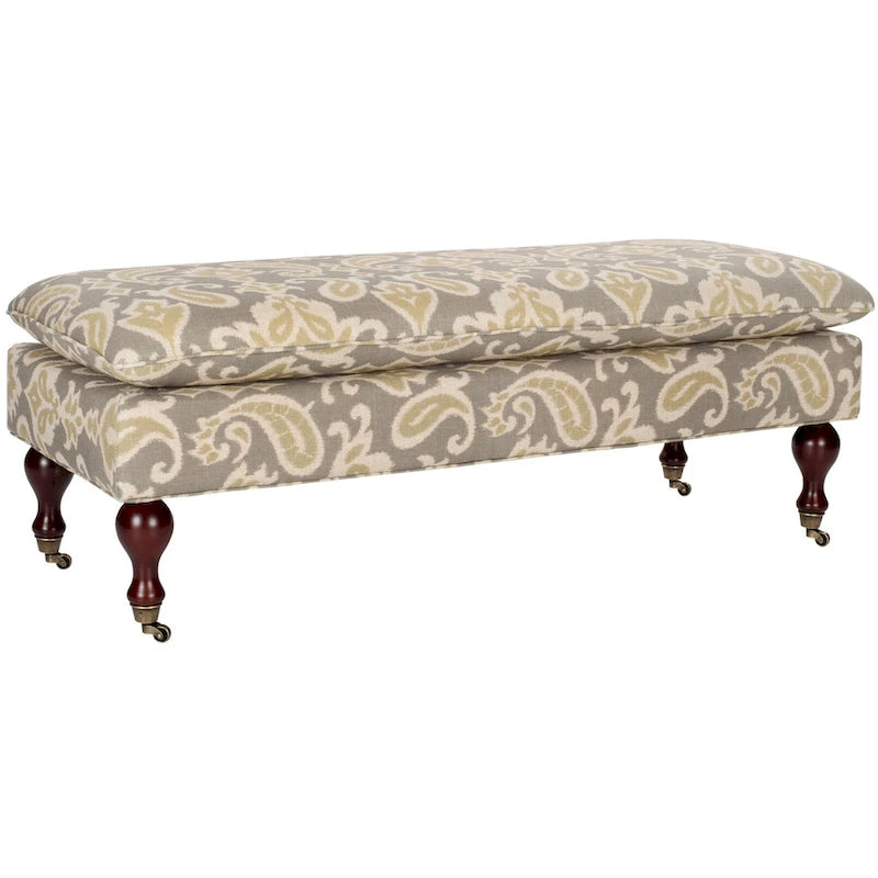 Pillowtop Grey/ Sage Bench - 0 - 52 W x 21 D x 19 H - 52Wx21Dx19H