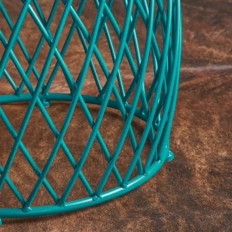 19-inch Round Lattice Side Table