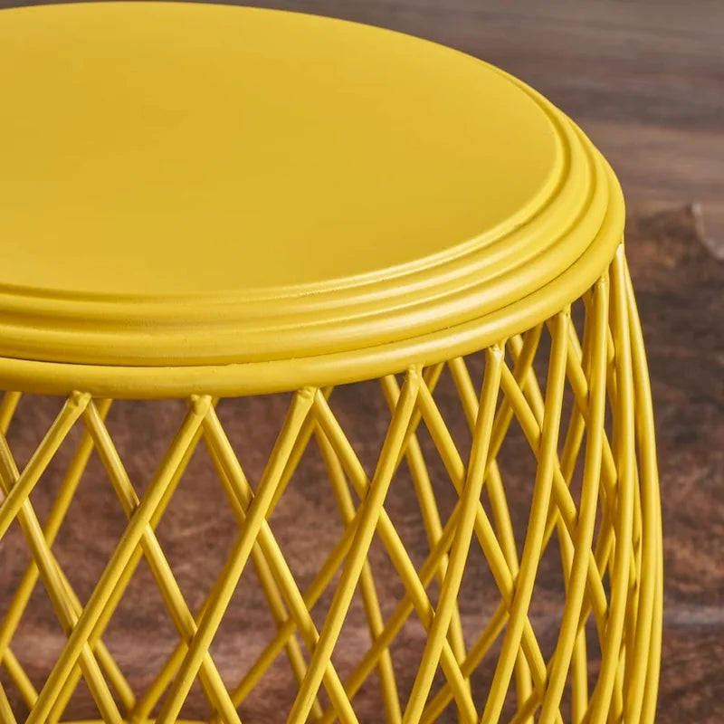 19-inch Round Lattice Side Table