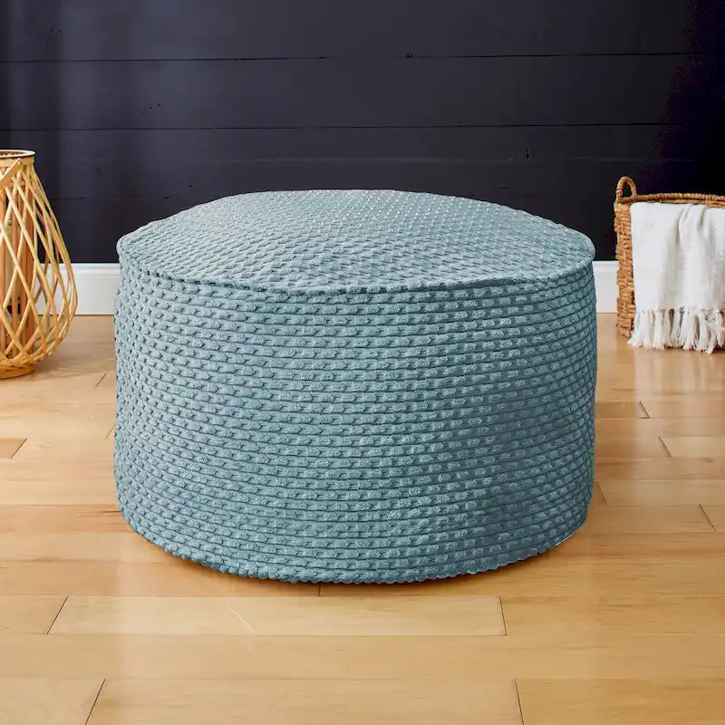 Indoor Soft Chunky Corduroy Large Round Pouf