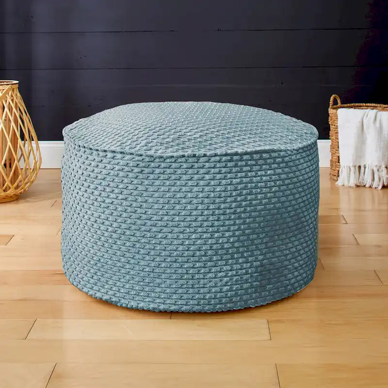 Indoor Soft Chunky Corduroy Large Round Pouf