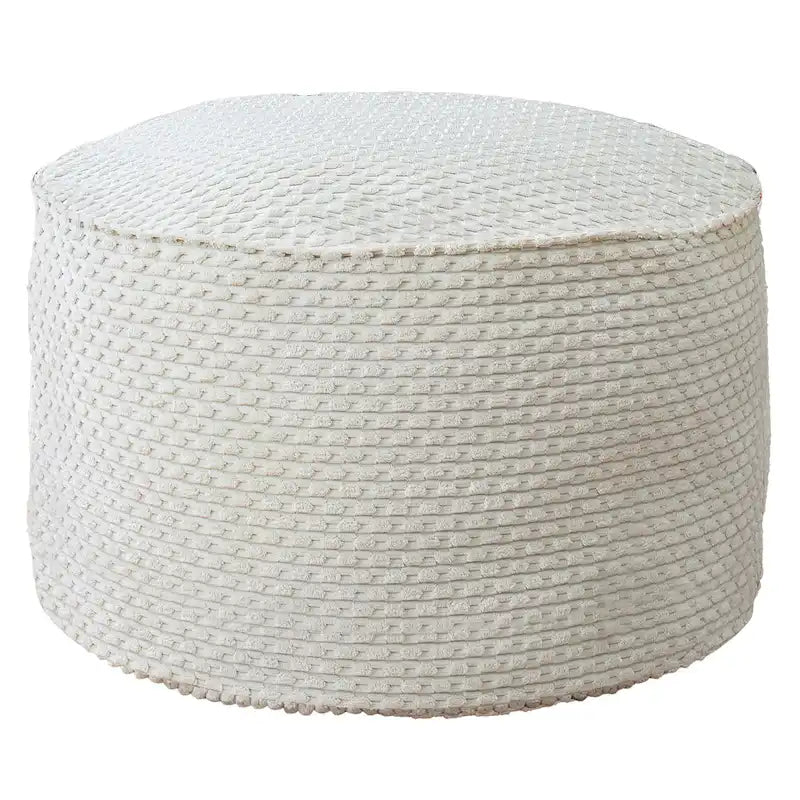 Indoor Soft Chunky Corduroy Large Round Pouf