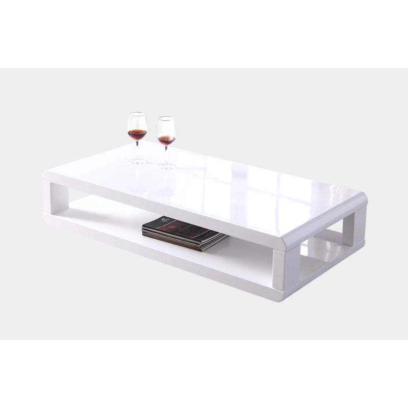 48 Modern Euro White lacquered High Gloss Coffee Table