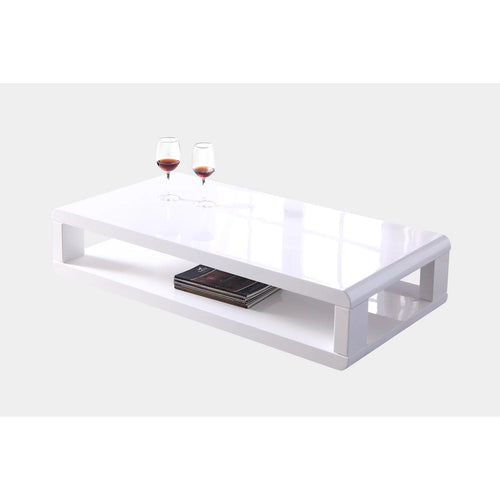 48 Modern Euro White lacquered High Gloss Coffee Table