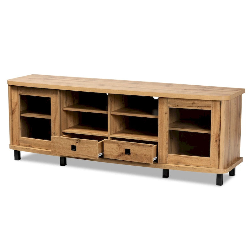Modern and Contemporary Wood TV Stand with 2-Drawer