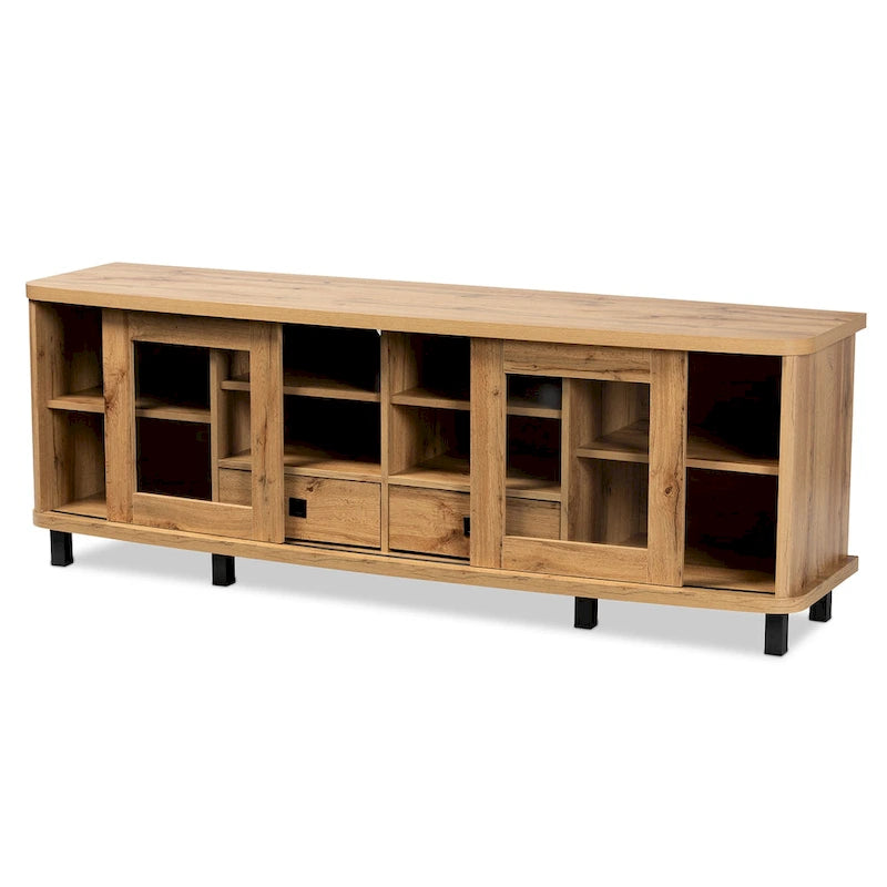 Modern and Contemporary Wood TV Stand with 2-Drawer