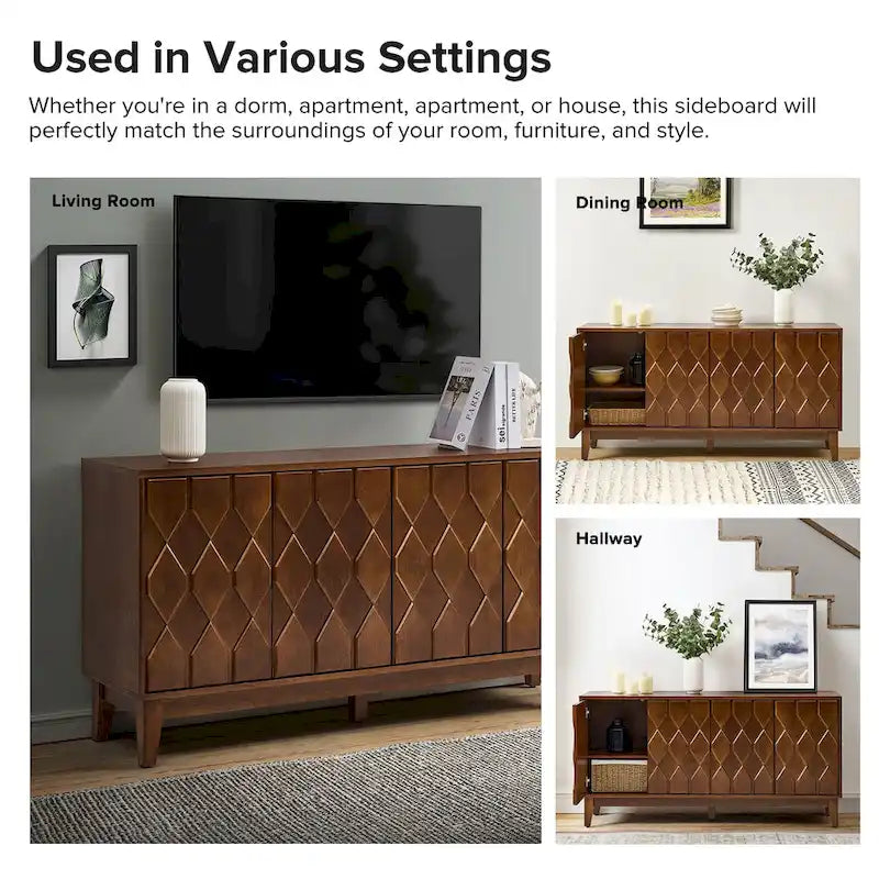 Modern Storage Sideboard Storage with Adjustable Shelves