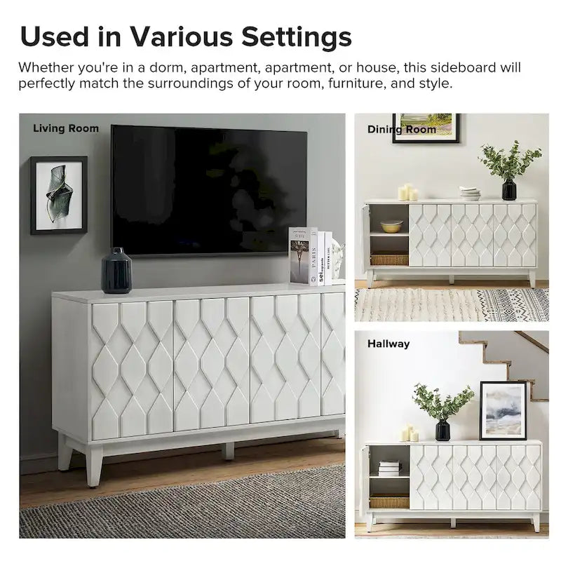Modern Storage Sideboard Storage with Adjustable Shelves