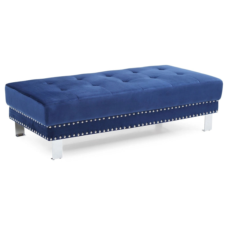 Oversized Velvet Ottoman