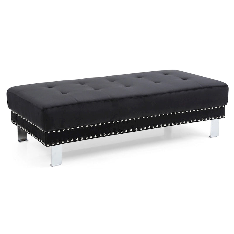 Oversized Velvet Ottoman