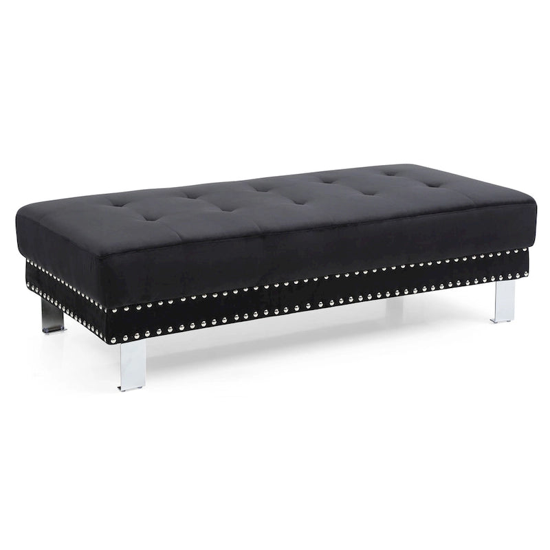Oversized Velvet Ottoman