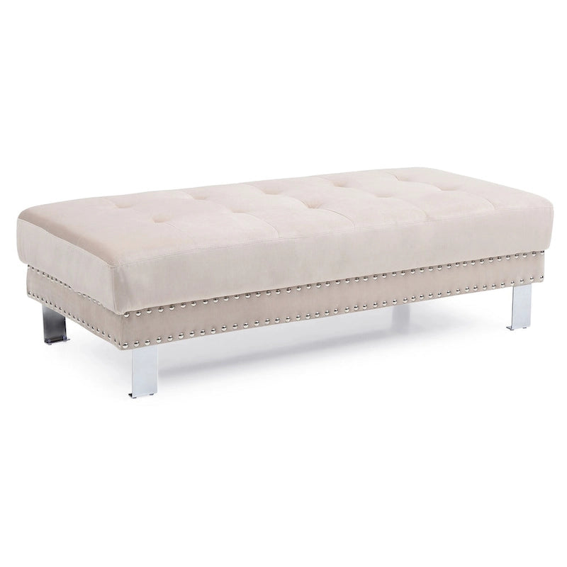 Oversized Velvet Ottoman