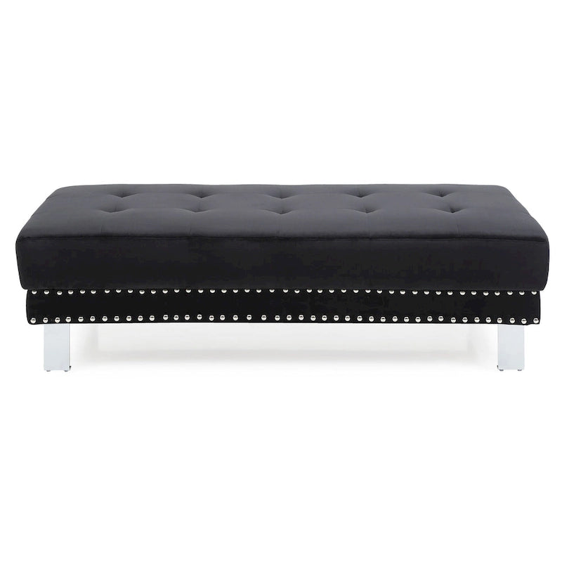 Oversized Velvet Ottoman