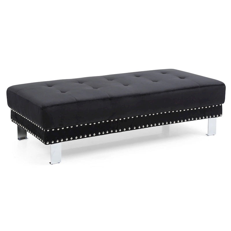 Oversized Velvet Ottoman