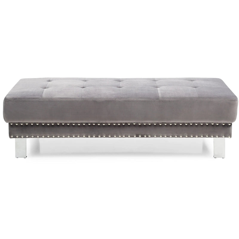 Oversized Velvet Ottoman