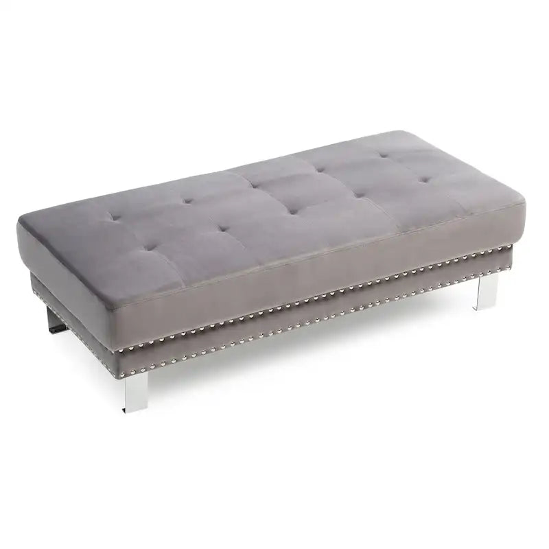 Oversized Velvet Ottoman