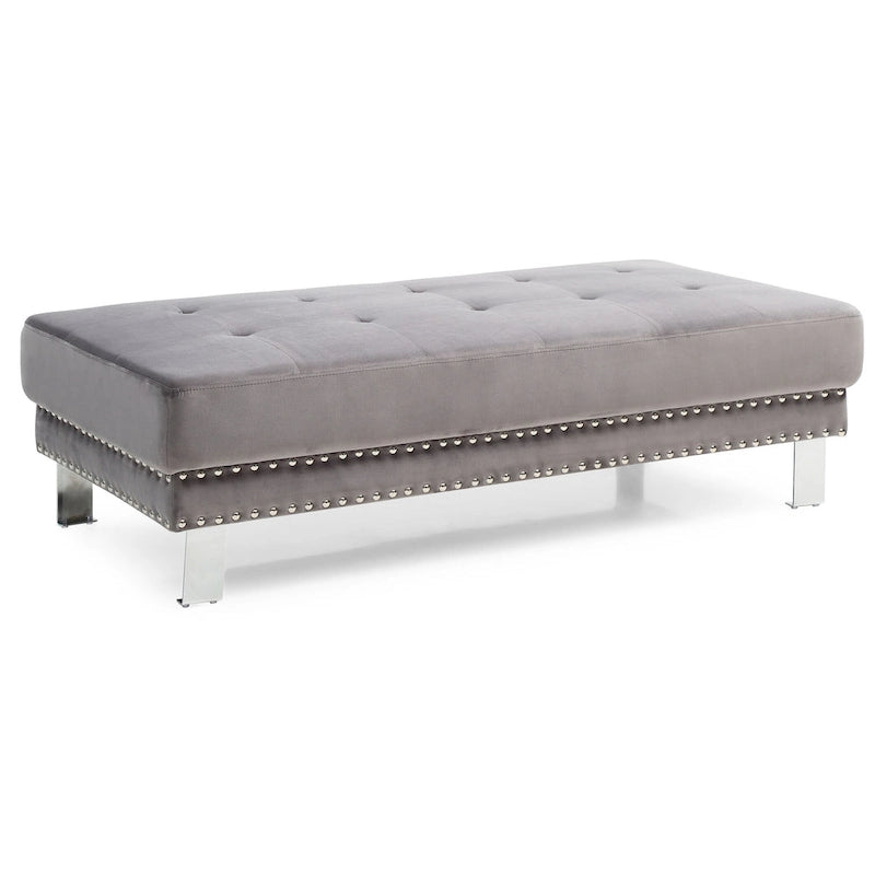 Oversized Velvet Ottoman
