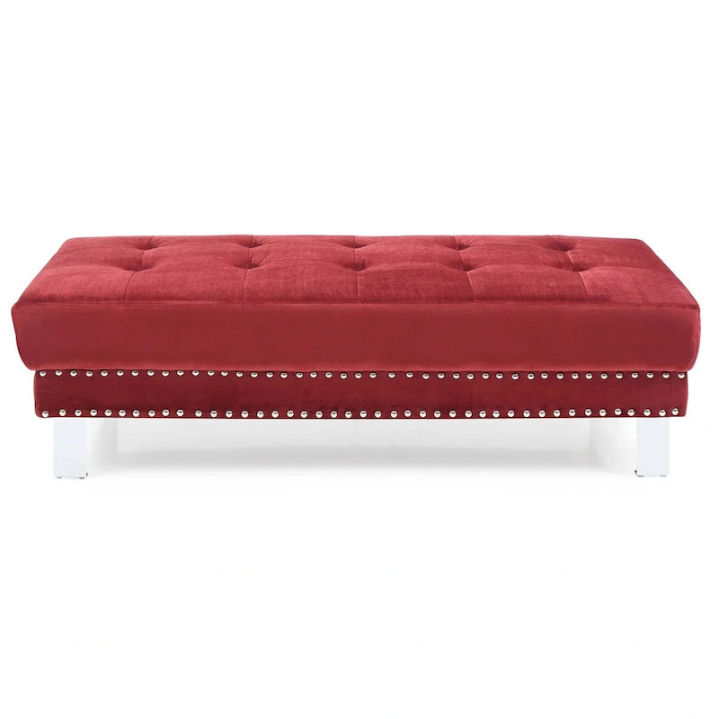 Oversized Velvet Ottoman