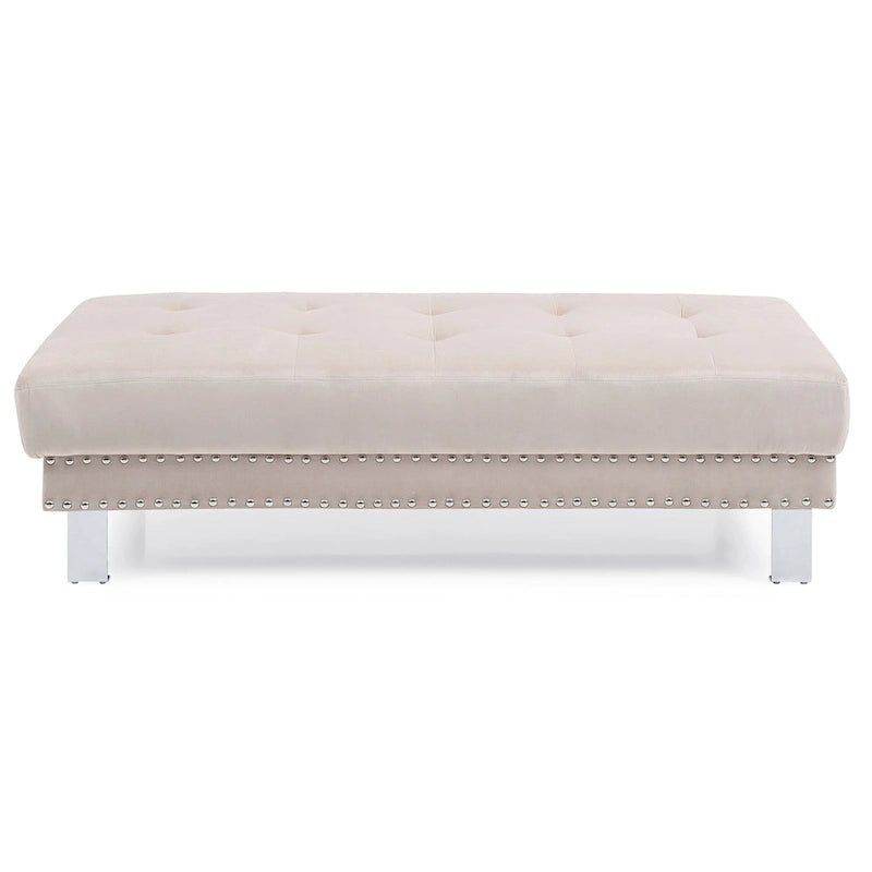 Oversized Velvet Ottoman