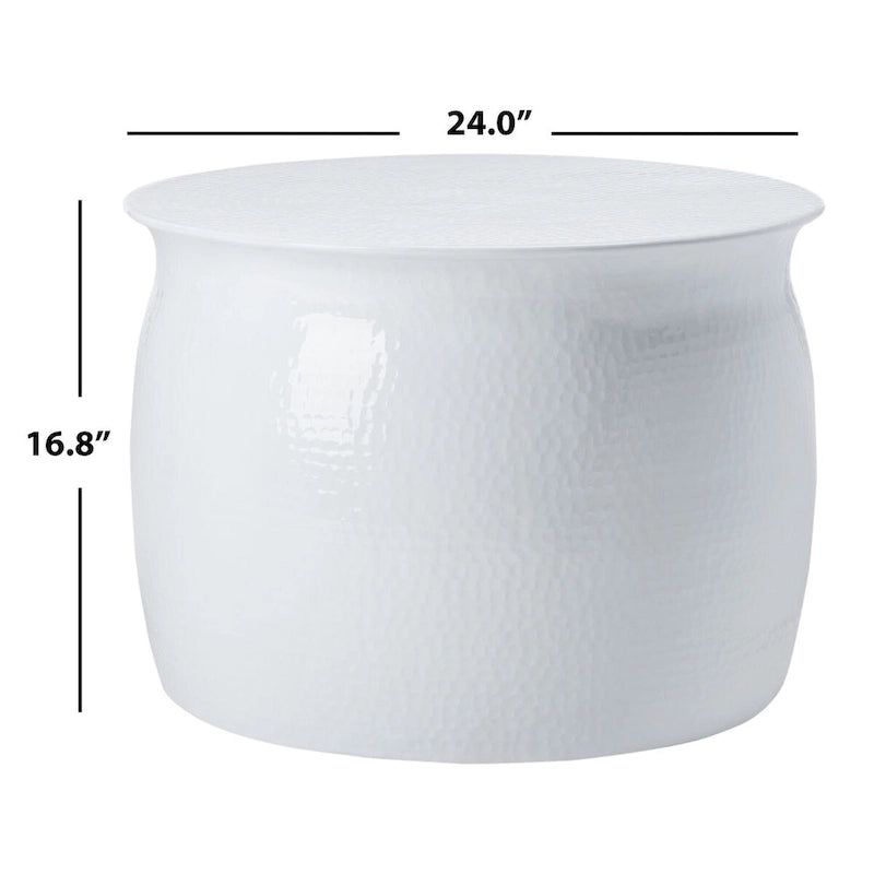 Silver Metal Table Stool - 24 W x 24 L x 16.8 H - 24Wx24Dx17H