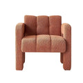 Wide Boucle Upholstered Accent Chair
