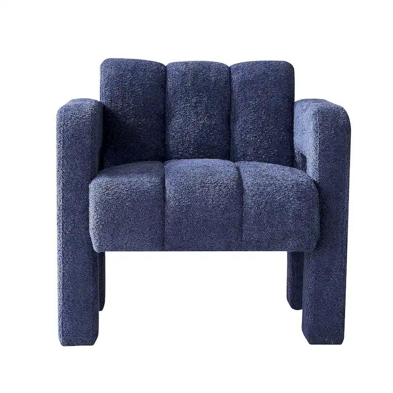 Wide Boucle Upholstered Accent Chair